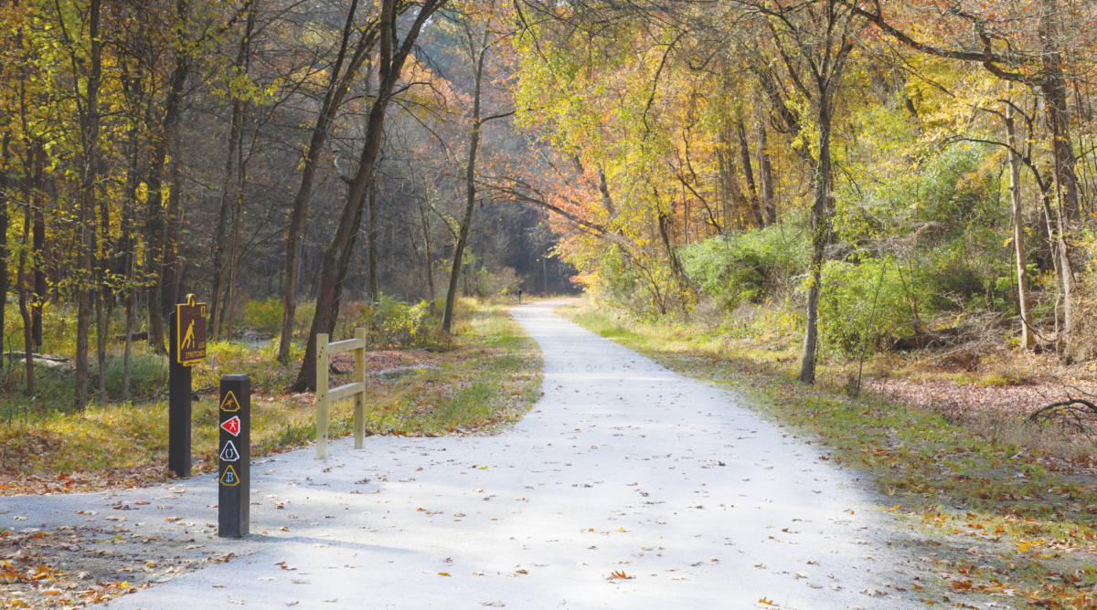 new Jogging Trail extension at Sand Run Metro Park shortly after opening in 2024