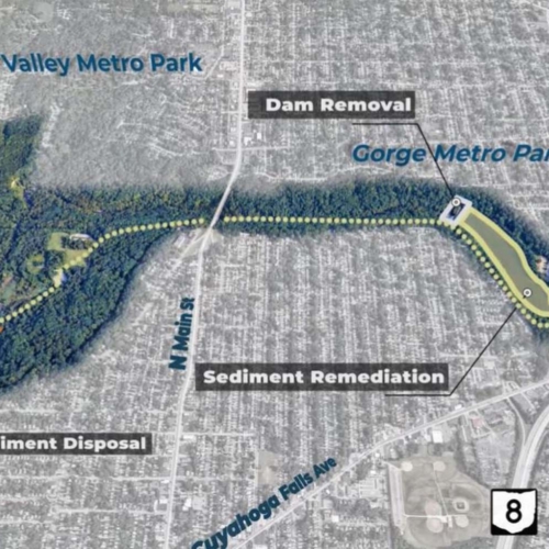 Proposed short-term disruption area for dam removal