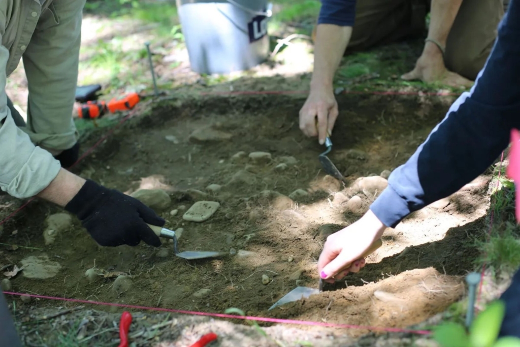 Summit Metro Parks archaeologists conducting fieldwork