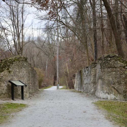 Towpath Trail between Memorial and the Mustill Store.