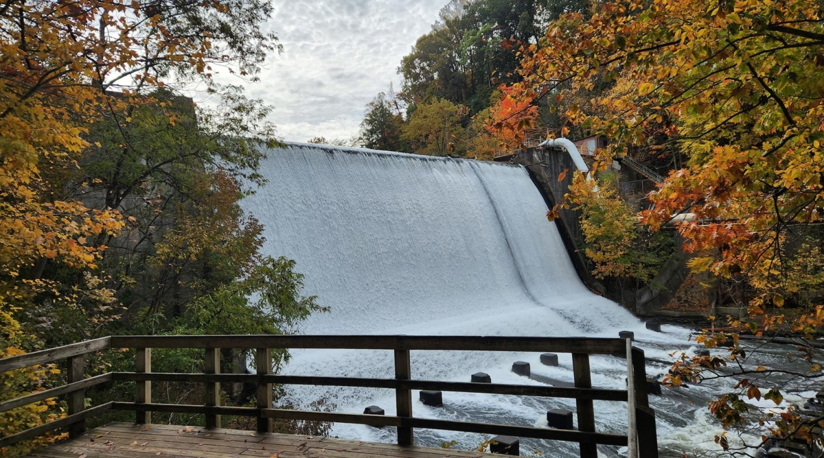 Gorge Dam in Gorge Metro Park, Akron