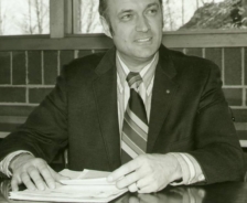 John Daily at desk inside park district headquarters