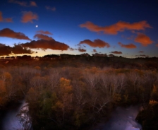 pre-dawn view from the Overlook Deck in Cascade Valley Metro Park, 2013