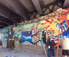 Mural at Mill Street in Akron along the Freedom Trail, 2017